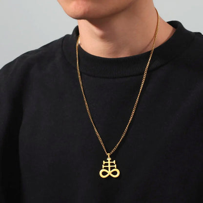 Leviathan Satan Cross Pendant Necklace