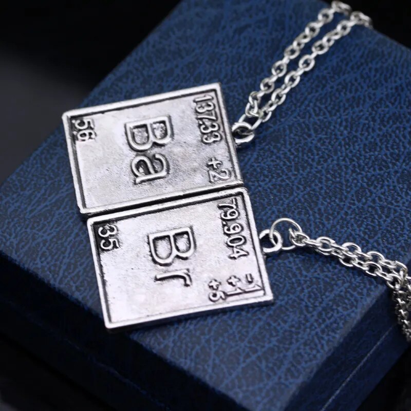 Breaking Bad Chemical Symbol Br Ba Necklace