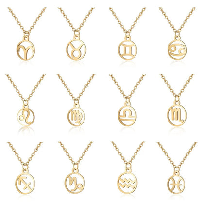 12 Constellation Zodiac Sign Astrology Necklace