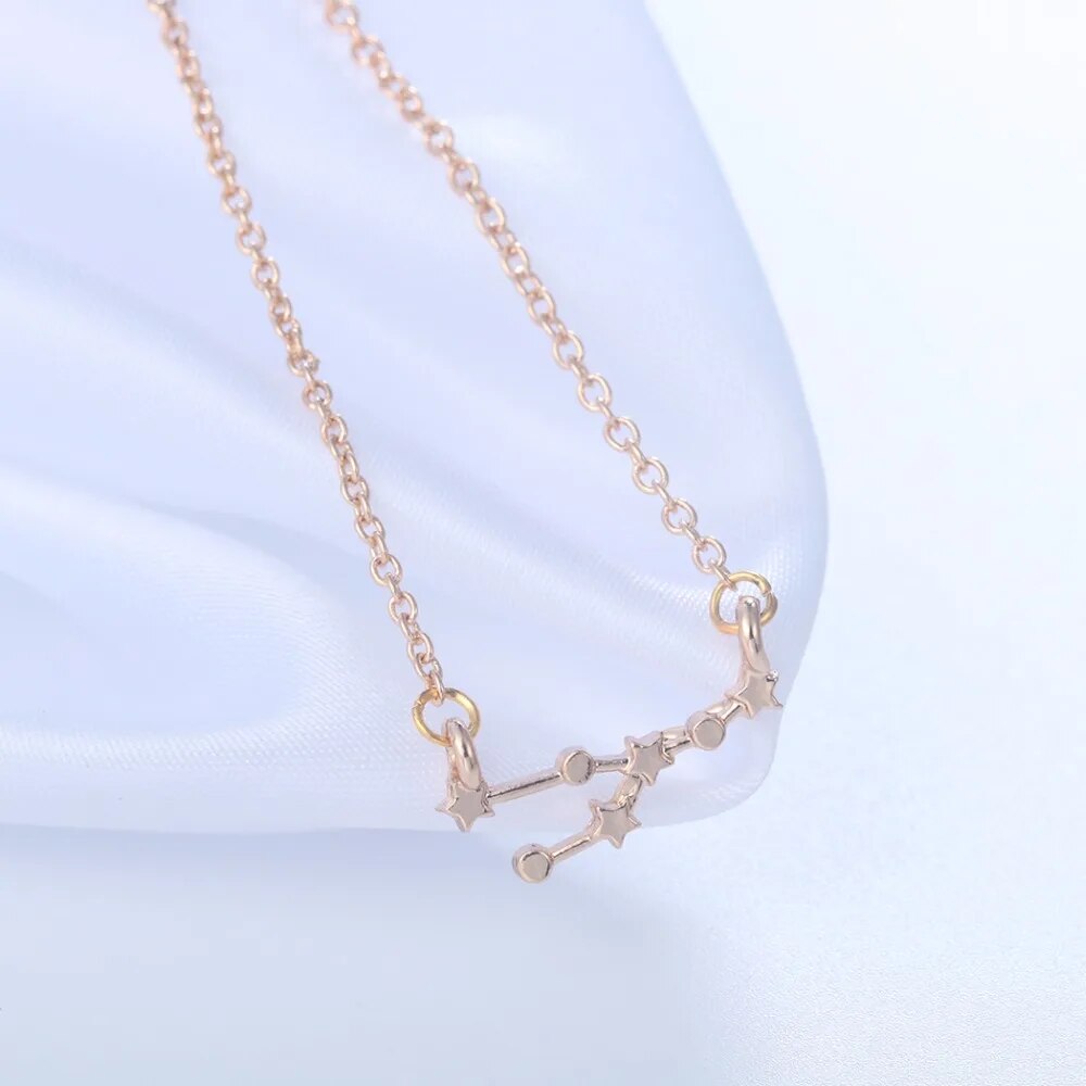 12 Constellation Zodiac Sign Astrology Necklace