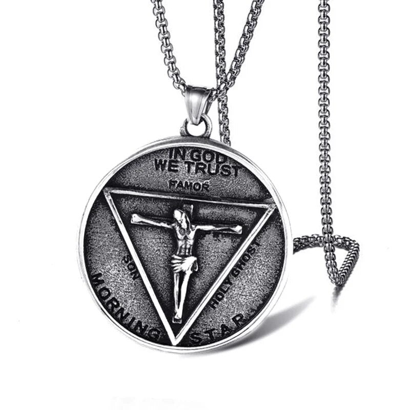 Pentagram Sheepshead Pagan Wiccan Witch Gothic Pendant Necklace