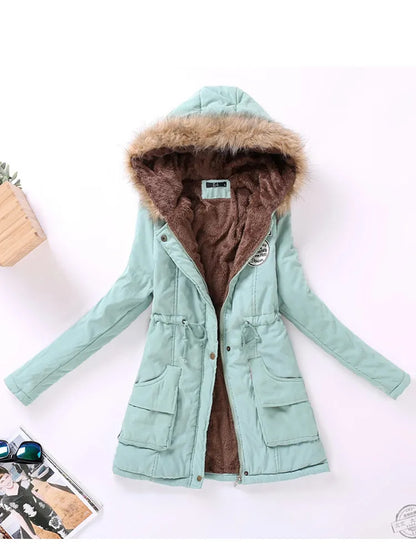 Slim Parka Cotton-padded Jacket Overcoat