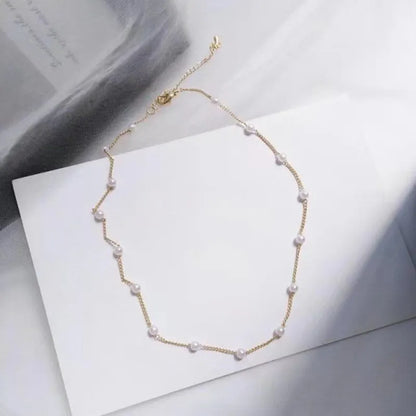 Beads Neck Chain Pearl Choker Necklace