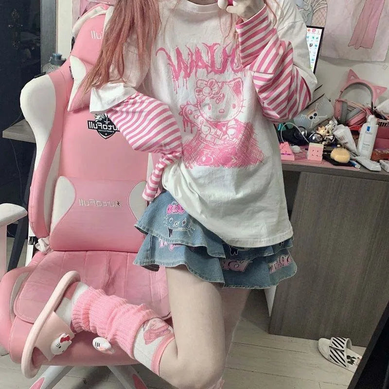 Long Sleeved Hello Kitty T-shirt