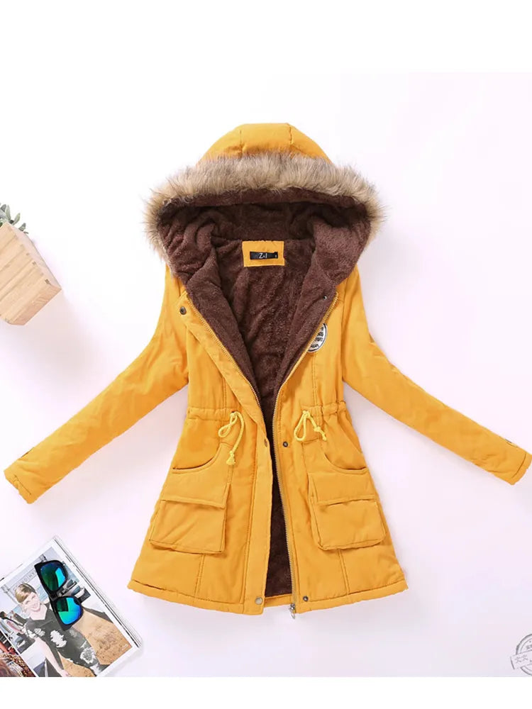 Slim Parka Cotton-padded Jacket Overcoat