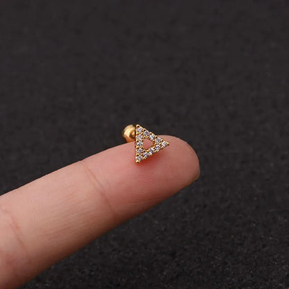 316 Stainless Steel Mini Zircon Cartilage Piercing Stud Earring