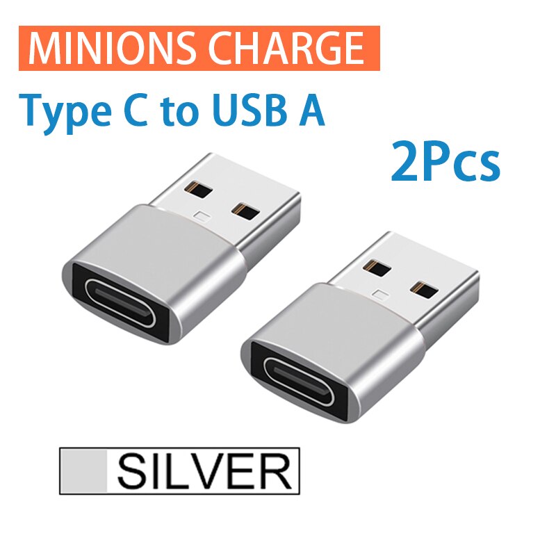 2Pcs USB To Type C OTG Adapter