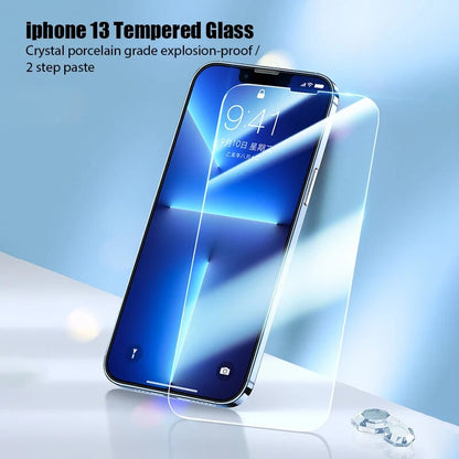 4PCS Tempered Glass for iPhone 5 7 8 11 12 13 14 15 Pro/Max/Mini XR X XS SE