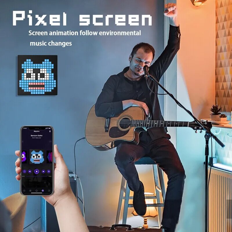 App-Controlled LED Pixel Display with Custom Text, Patterns & Animations