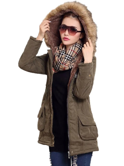 Slim Parka Cotton-padded Jacket Overcoat