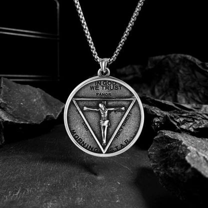 Pentagram Sheepshead Pagan Wiccan Witch Gothic Pendant Necklace