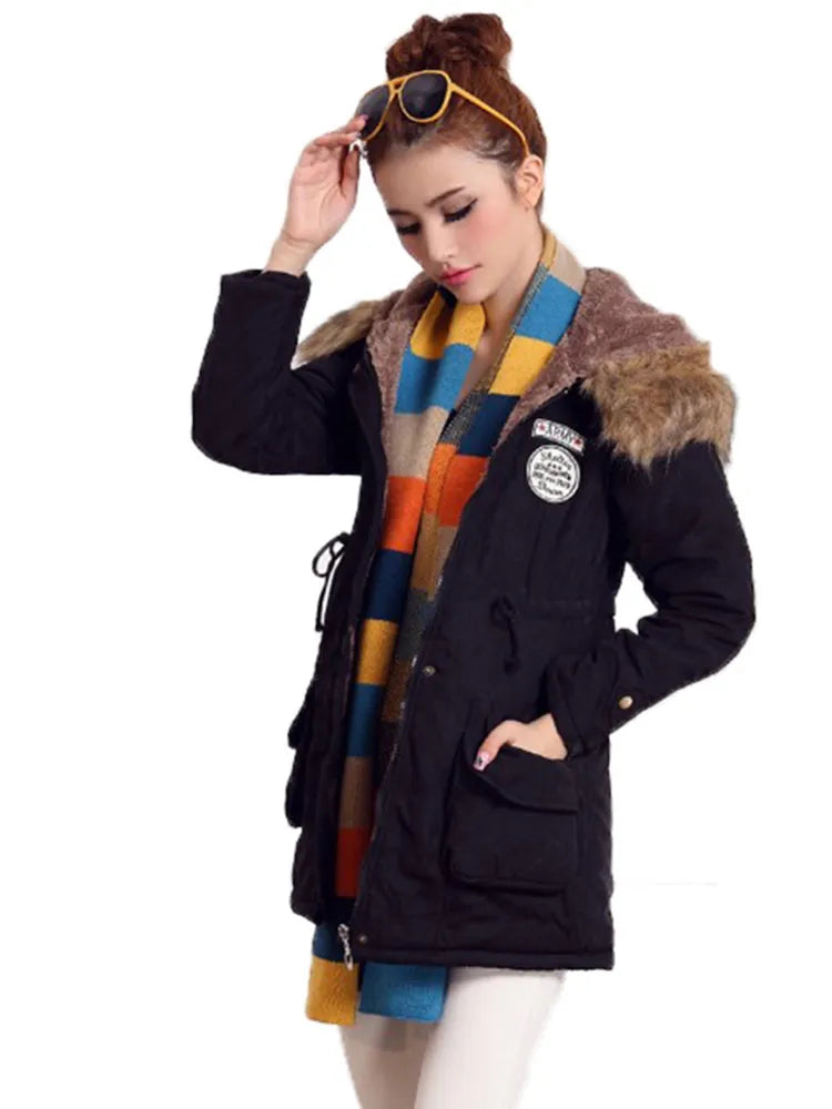 Slim Parka Cotton-padded Jacket Overcoat