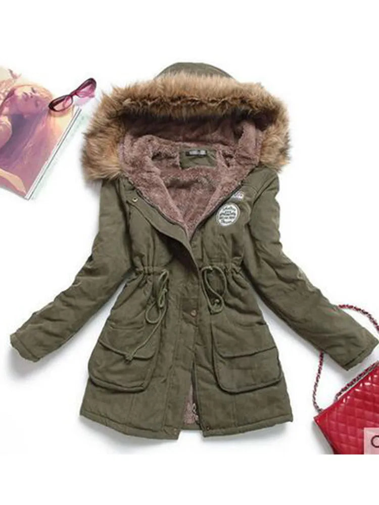 Slim Parka Cotton-padded Jacket Overcoat